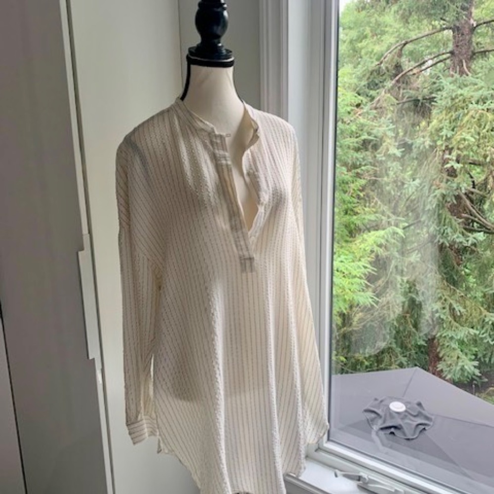 Massimo Dutti dress tunic shirt silk US8